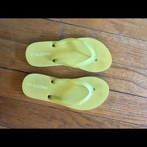 Yellow flip flops